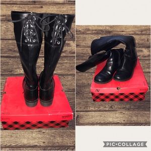 Black Arizona Jean calf high boots!